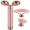 3-IN-1 Electric Jade Roller 3D Roller Facial Roller & Face Massager, Rose Quartz view 1