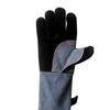 Heat Resistant Gloves High Temperature Gloves Grill BBQ Gloves Leather Glove with Long Sleeve for Men Women (Gray) view 3