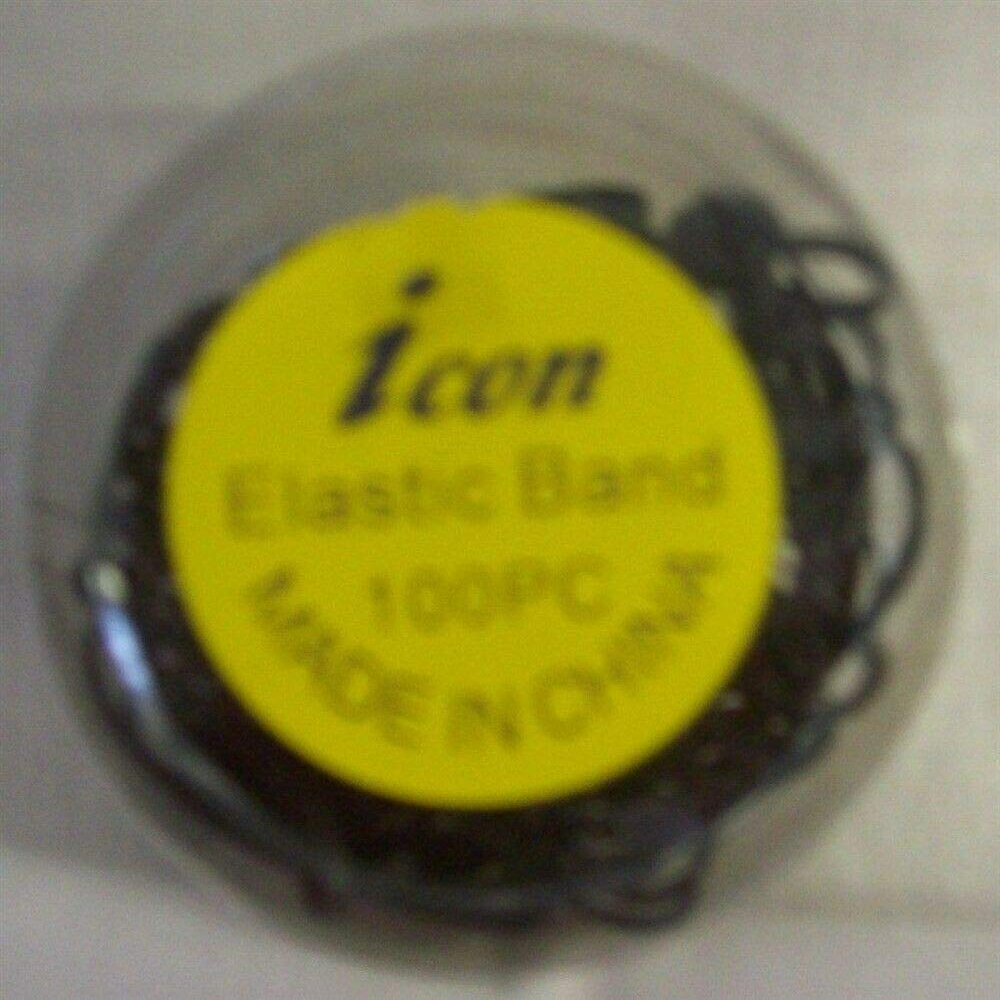 100 Count Black Elastic Hair Bands