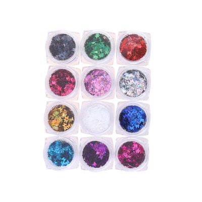 Healifty Nail Art Paillette Kit 12 Sequins for Nail Design Creative Manicure Decor