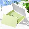 Teenitor Oil Blotting Sheets for Face, 100 Sheets Green Tea Oil Absorbing Tissues Paper, Large 10cmx7cm Oil Blotters view 2