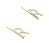 2pcs Bridal Rhinestone Bobby Wedding Hair Clips Letter Hair Rhinestone Word Gold Bobby Clips Pearl Tiara Pearl Pin Pins Bride South Korea view 4