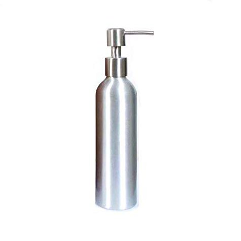 DERMALOGIC Massage Oil Warmer Replacement, Refillable Aluminum Bottle with Stainless Steel Pump, Professional Spa Massage Lotion Bottle Set