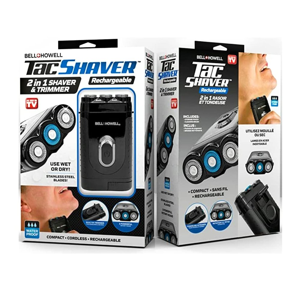 Bell+Howell TACSHAVER Moustache and Beard Trimmer, Shaver Seen On TV (Regular)