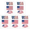 CARGEN National Flag Temporary Tattoos - 5 Sheets 3 Patterns US America Flag Tattoos for American Football Match World Cup Ball Game Great on Arm Face Shoulder for Kids Adults Party Festival view 1