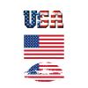 CARGEN National Flag Temporary Tattoos - 5 Sheets 3 Patterns US America Flag Tattoos for American Football Match World Cup Ball Game Great on Arm Face Shoulder for Kids Adults Party Festival view 2