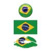 CARGEN National Flag Temporary Tattoos - 5 Sheets 3 Patterns Brazil Flag Tattoos for Brazilian Football Match World Cup Ball Game Great on Arm Face Shoulder for Kids Adults Party Festival view 2