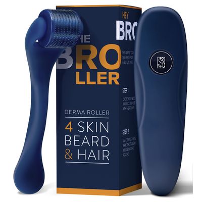 Derma Roller for Face - Beard Roller for Men - Scalp Roller for Men - Microneedle Roller - 0.3mm - Carrying Case Included - Skin Micro Needling Roller For HIM