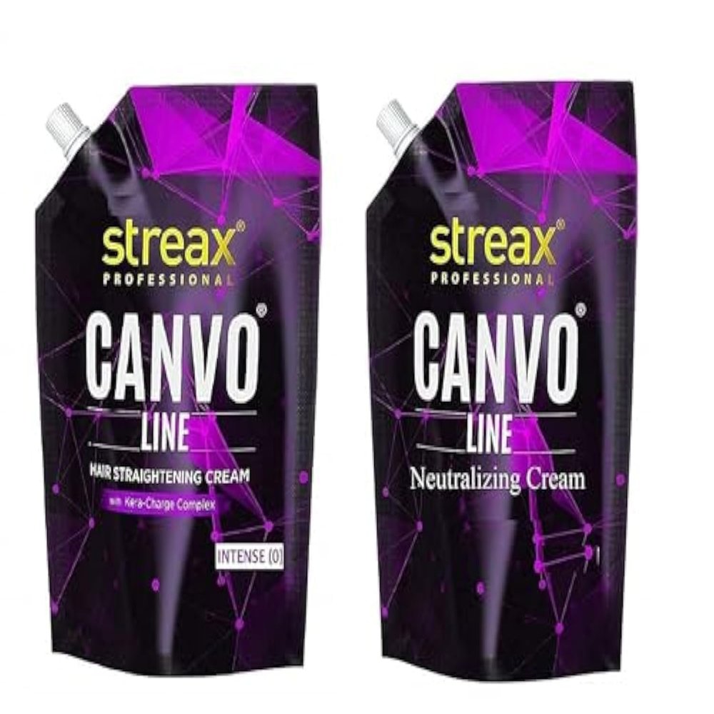 Streax Professional Canvo Line Big Straightening Cream And Neutralizing Cream (Intense)