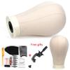 11 PCS Wig Making Kit Canvas Block Head With Stand Mannequin Head Diy Dome Wig Cap Combs Needles T Pins Thread Clamp23 Inch Head tools view 4