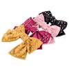 5 Inch Imitation Pearl Big Satin Solid Ribbon French Barrette Soft Silky Hair Bow Clip Bow Hair Clips Women Lady Girls Hair Barrettes (Ginger Yellow) view 3