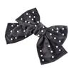 5 Inch Imitation Pearl Big Satin Solid Ribbon French Barrette Soft Silky Hair Bow Clip Bow Hair Clips Women Lady Girls Hair Barrettes (Black) view 1