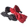 2 PCS Dot Bow Style Tie Headband Hair Hoop Fashion Fabric Covered Rabbit Ears Hair Band for Women Knot Wide Headbands (Black + Red) view 2