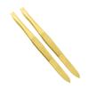 AAProTools (2 Pack) Flat Tweezers - Gold Stainless Steel Flat Tip Tweezers Hair Plucker for Hair and Eyebrows Personal Care (Gold) view 1