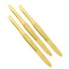 AAProTools (3 Pack) Gold Flat Tweezers - Stainless Steel Flat Tweezers Hair Plucker for Hair and Eyebrows Personal Care (GOLD) view 1