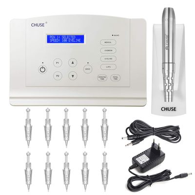 CHUSE C18 Pro Permanent Makeup PMU Tattoo Microblading Machine Kit Supplies for Eyebrow Eyeliner Lips
