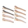 8 Pcs Shiny Rhinestone Crystal Duckbill Clip Imitation Pearls Alligator Clips Hair Clips Hairpins Styling Tools Accessories for Women view 1