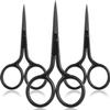 Mudder 3 Pack Small Nose Scissors Facial Hair Trimming Mini Beauty Stainless Steel Grooming Pointed Scissor for Grooming Eyebrows, Nose, Mustache, Beard view 1