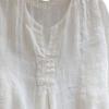 Aniywn Women Round Neck Lace Up Lace Patchwork Flare Pullover Top Casual Plus Size 3/4 Sleeve Floral Printed T-Shirt Z-White view 4