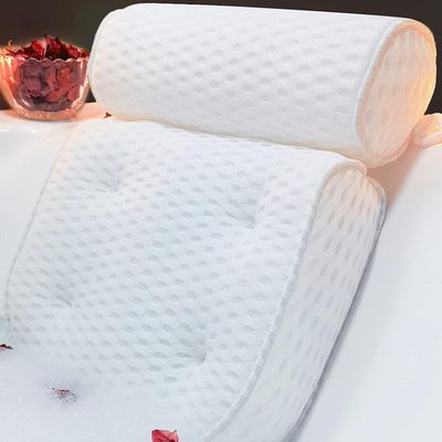 AEROiVi Luxury Bath Pillows for TubBath Pillow Bathtub Pillows for Head and Neck Support Bath Cushion Made from Soft Spacer Mesh Material with Suction Cups