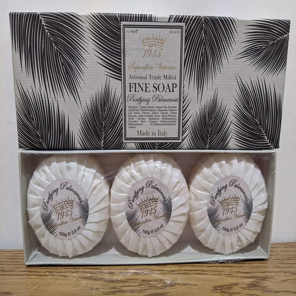 Saponificio Varesino Fine soap Purifying Palmarosa 3 x 3.5 oz
