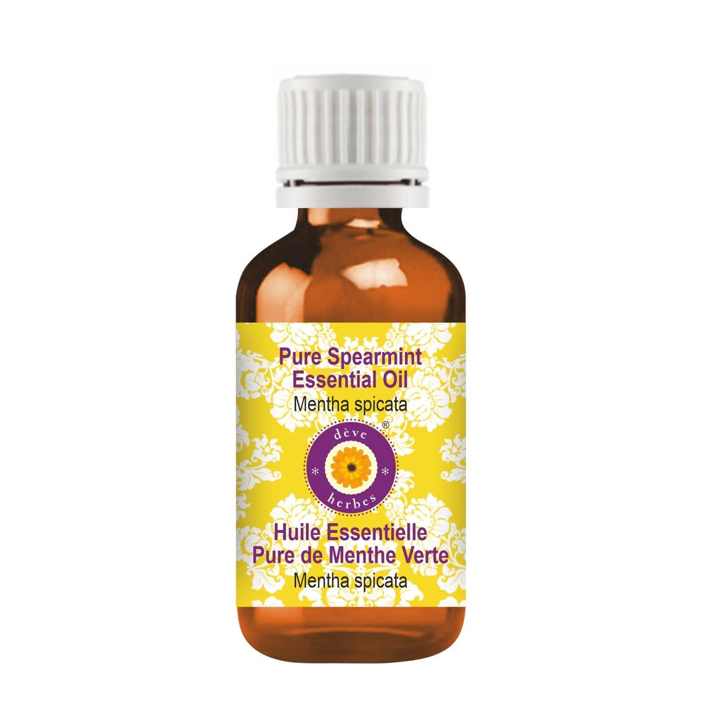dve herbes Spearmint Essential Oil (Mentha spicata) Pure | Non-Sticky | Non-Greasy | Lightweight | Men & Women | All Skin Types | Steam Distilled 15ml (0.5 oz)