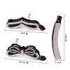 3 Pcs Elegant Shiny Rhinestone Cryrstal Banana Hair Clips Comb Butterfly Love Heart Hair Claw Clip Ponytail Holder Hair Accessories for Women view 2