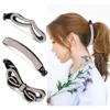 3 Pcs Elegant Shiny Rhinestone Cryrstal Banana Hair Clips Comb Butterfly Love Heart Hair Claw Clip Ponytail Holder Hair Accessories for Women view 3