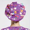 1pc Women's Bouffant Work Cap for Long Hair Ladies - Fuchsia view 4