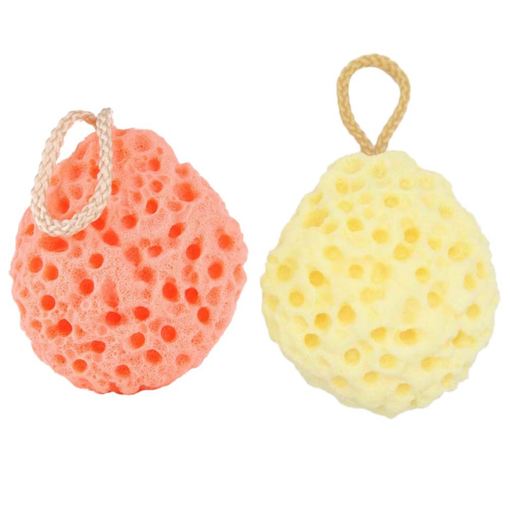 2pcs Loofah Body Sponge Seaweed Bath Sponge Bathtub Scrubber Body Loofah Mesh Bath Sponges Bath Back Scrubber Loofah Bath Body Scrubber Puff Child Sponge Ball Honeycomb