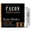 100 Facn Single Edge Razor Blades for Barber Straight Razor, Straight Razor Blades for Shaving, Platinum Japanese Stainless Steel for Smooth & Precise Shave, Premium Replacement Barber Razor Blade view 1