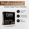100 Facn Single Edge Razor Blades for Barber Straight Razor, Straight Razor Blades for Shaving, Platinum Japanese Stainless Steel for Smooth & Precise Shave, Premium Replacement Barber Razor Blade view 2