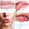 4 Pcs Lip Scrub Brush,Lip Scrubber Exfoliator, Double-Sided Silicone Lip Brush Tool for Men Women Lip Lightening,Lip Exfoliator Scrubber Tool for Dark Lips view 3