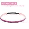 10 Pcs Glitter Non Slip Running Headbands Elastic Girls Sports Velvet Sparkly Fabric Stretchy Shiny Headbands Pack Workout Fashion Hair Accessories for Teen Girl Women Party Favors(0.4 Inches/ 1 cm) view 3