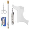 Ahier Beard Shaping Tools, 5-in-1 Beard Shaping Set with Straight Edge Razor and 10 P blade, Barber Pencil, Beard Trimming Scissors, Gift for Men view 1
