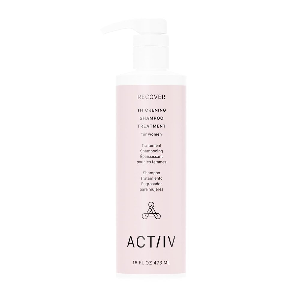 ACTIIV Recover Thickening Shampoo Treatment For Women | Supports the Appearance of Fuller, Healthier-Looking Hair, Supports Scalp Health, Plant-Based, Color-Safe, Vegan, All Hair Types, 473 mL / 16 oz