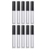 10 Black Cap Plastic PET Lip Gloss Bottles 10ML Balm Container Clear Stopper view 1