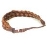 BOBIYA 5 Strands Synthetic Hair Braided Classic Chunky Wide Plaited Headband Elastic Stretch Braid for Women Girl (Sunset Brown) view 3