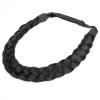 BOBIYA 2 Strands Synthetic Hair Braided Headband Classic Chunky Plaited Braids Elastic Stretch Hairpiece for Women Girl (Natural Black) view 1