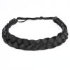 BOBIYA 2 Strands Synthetic Hair Braided Headband Classic Chunky Plaited Braids Elastic Stretch Hairpiece for Women Girl (Natural Black) view 3