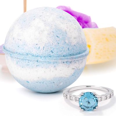 Bauble Bomb's Jewelry Surprise Deluxe X Large 9 oz Bath Bombs Fizzies Made in USA, Cruelty Free! (Cotton Blossom, 6)