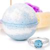 Bauble Bomb's Jewelry Surprise Deluxe X Large 9 oz Bath Bombs Fizzies Made in USA, Cruelty Free! (Cotton Blossom, 6) view 1