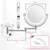 AMZNEVO Wall Mounted Lighted Makeup Mirror, 8 Inch Double-Sided 1X 5X Magnifying Mirror for Bathroom, 11'' Extendable Arm, 360 Swivel, Touch DimmableLED Lights, Powered by Plug in, Chrome view 2
