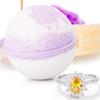 Bauble Bomb's French Lavender Jewelry Surprise Deluxe X Large 9 oz Bath Bomb Fizzies Made in USA, Cruelty Free! Ring Size 09 view 1