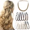 Hairro Braided Hairband Plaited Headband with Synthetic Hair - Elastic Stretch 3 Strands For Women Girls 27g #26/613 Blonde view 1