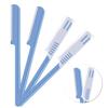 Women's Facial Razor Eyebrow Shaver Razor Brow Shaper Eyebrow Trimmer Dermaplaner Shaping Tool with Cover (Blue) view 4
