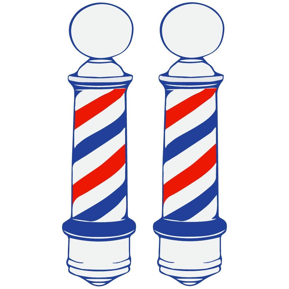 BarberMate Barber Pole Double Sided Static Cling Decal (2)
