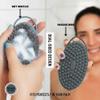 Silicone Body Scrubber for Shower - Gentle Exfoliating Back Scrubber with Soft Bristles - Avilana Premium Dual Sided Bath Brush Massage - Loofah Alternative for Sensitive Skin - Gift Women Men view 4