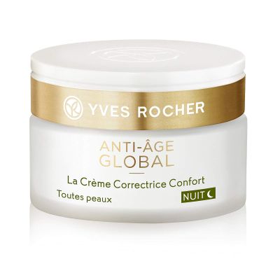 Yves Rocher Anti-Aging Comfort Night Cream | Smooth & Enhance Skin Radiance | 1.7 fl oz