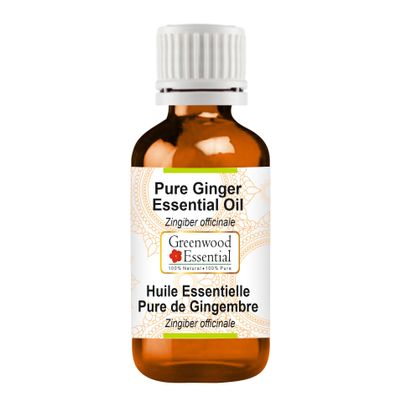 Greenwood Essential Pure Ginger Essential Oil (Zingiber officinale Steam Distilled 30ml (1.01 oz)